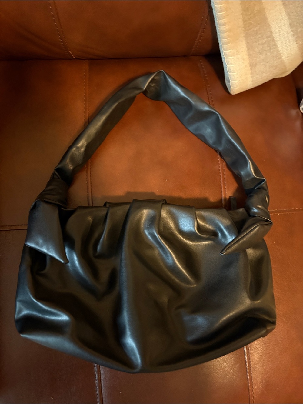 H&M Black Knot-Handle Shoulder Bag